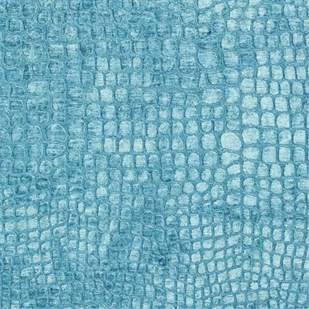 Designer Fabrics K0151M 54 In. Wide Aqua Turquoise Textured Alligator Shiny Woven Velvet Upholstery Fabric